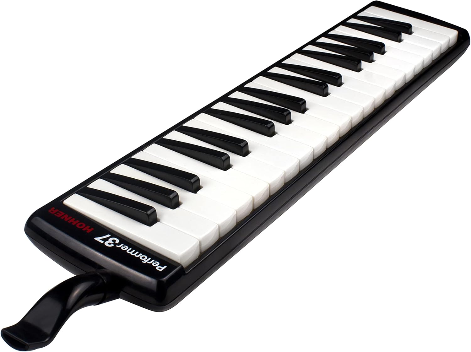Small black keyboard with mouthpiece.