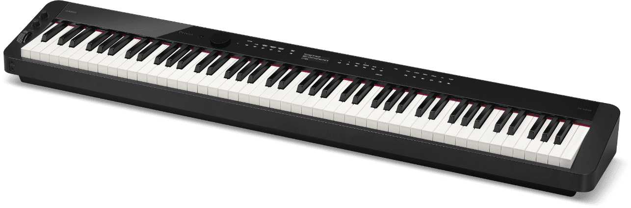 Slim black shiny keyboard.